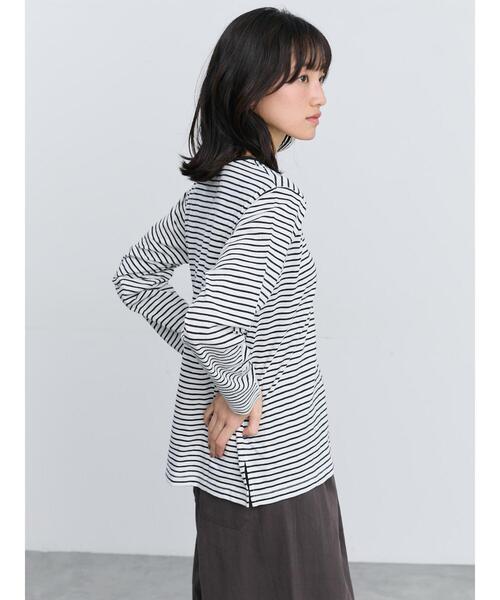 Samansa Mos2(サマンサ モスモス)の「スラブ天竺長袖インナー(Tシャツ/カットソー・レディース・オフホワイト/その他/ブラック・F)」の5枚目の写真