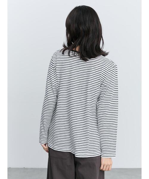Samansa Mos2(サマンサ モスモス)の「スラブ天竺長袖インナー(Tシャツ/カットソー・レディース・オフホワイト/その他/ブラック・F)」の6枚目の写真