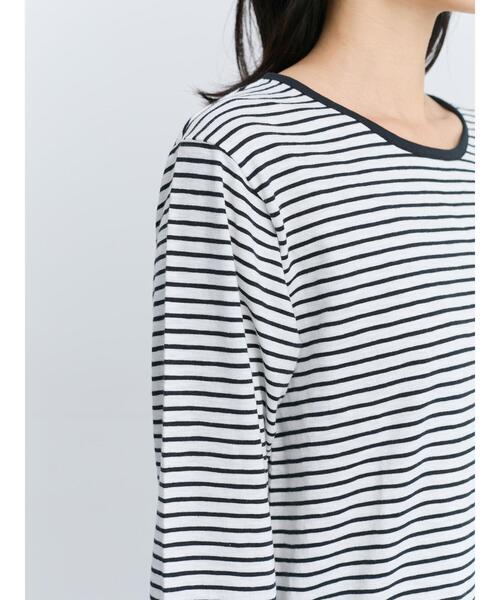 Samansa Mos2(サマンサ モスモス)の「スラブ天竺長袖インナー(Tシャツ/カットソー・レディース・オフホワイト/その他/ブラック・F)」の12枚目の写真