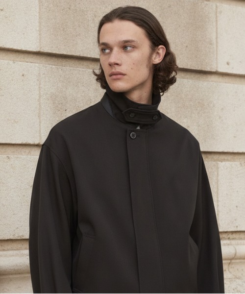 UNITED TOKYO(ユナイテッドトウキョウ)の「【尾州ウール使用】超撥水 WOOL GABARDINE FLIGHT BLOUSON |MADEINJAPAN/日本製/尾州/撥水/防汚洗える/ムレ防止/(ブルゾン・メンズ・ダークグレー/ブラック/ライトブルーグレー・2/1)」の1枚目の写真
