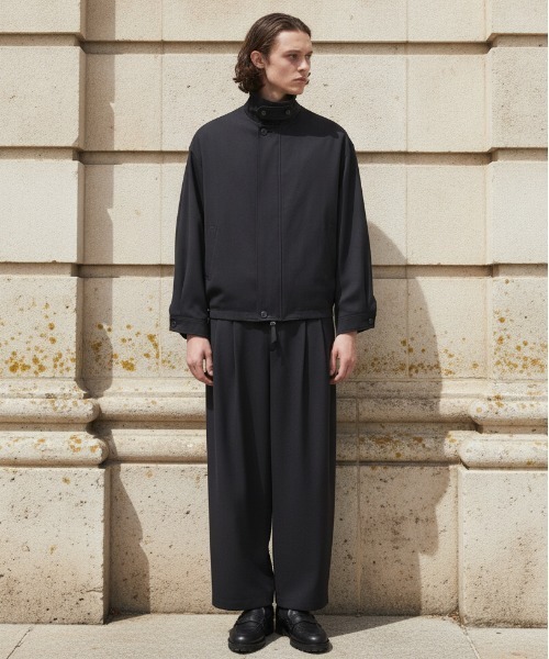 UNITED TOKYO(ユナイテッドトウキョウ)の「【尾州ウール使用】超撥水 WOOL GABARDINE FLIGHT BLOUSON |MADEINJAPAN/日本製/尾州/撥水/防汚洗える/ムレ防止/(ブルゾン・メンズ・ダークグレー/ブラック/ライトブルーグレー・2/1)」の10枚目の写真