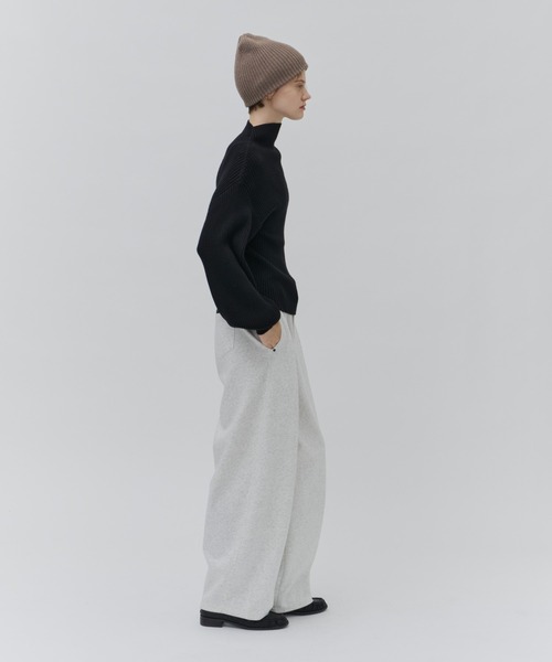 Plumel(プルメル)の「Soft Touch Bottle Neck Rib Knit / ソフトタッチボトルネックリブニット(ニット/セーター・レディース・グレー/ブラック/オフホワイト・MEDIUM)」の13枚目の写真