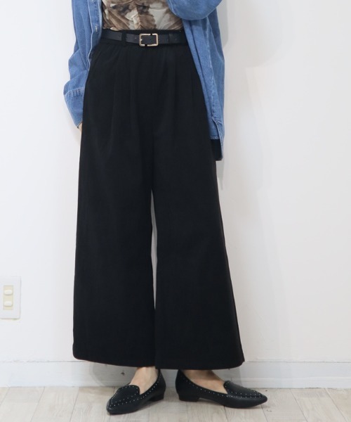 DISKEEN SURE(ディスキーンシュアー)の「気になるお腹&脚ラインを丸ごとカバー◎大人の体型カバーパンツ スカーチョ見えワイドパンツ(その他パンツ・レディース・カーキ/ブラック/ベージュ/ブラウン・FREE)」の2枚目の写真