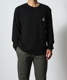 【CAPTAIN STAG/キャプテンスタッグ】ポケット付 ワンポイントロゴ Tシャツ 長袖