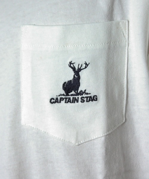 CAPTAIN STAG(キャプテンスタッグ)の「【CAPTAIN STAG/キャプテンスタッグ】ポケット付 ワンポイントロゴ Tシャツ 長袖(Tシャツ/カットソー・メンズ・ブラック/杢グレー/ホワイト・L/M)」の10枚目の写真