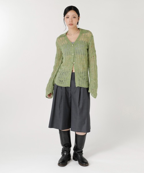 forget-me-nots(フォーゲットミーノッツ)の「TAILORED SHORTS FMN-26AW-PT003(その他パンツ・レディース・ブラック/グレー・MEDIUM/SMALL)」の4枚目の写真