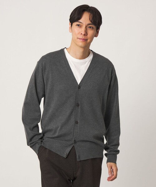 A DAY IN THE LIFE UNITED ARROWS(アデイインザライフユナイテッドアローズ)の「ソフト テンジク カーディガン-ウォッシャブル-<A DAY IN THE LIFE>(カーディガン/ボレロ・メンズ・モカ/ブラック/ダークグレー・M/L/XL)」の3枚目の写真