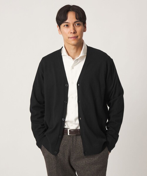 A DAY IN THE LIFE UNITED ARROWS(アデイインザライフユナイテッドアローズ)の「ソフト テンジク カーディガン-ウォッシャブル-<A DAY IN THE LIFE>(カーディガン/ボレロ・メンズ・モカ/ブラック/ダークグレー・M/L/XL)」の2枚目の写真
