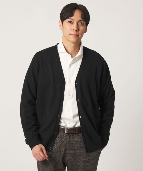 A DAY IN THE LIFE UNITED ARROWS(アデイインザライフユナイテッドアローズ)の「ソフト テンジク カーディガン-ウォッシャブル-<A DAY IN THE LIFE>(カーディガン/ボレロ・メンズ・モカ/ブラック/ダークグレー・M/L/XL)」の7枚目の写真