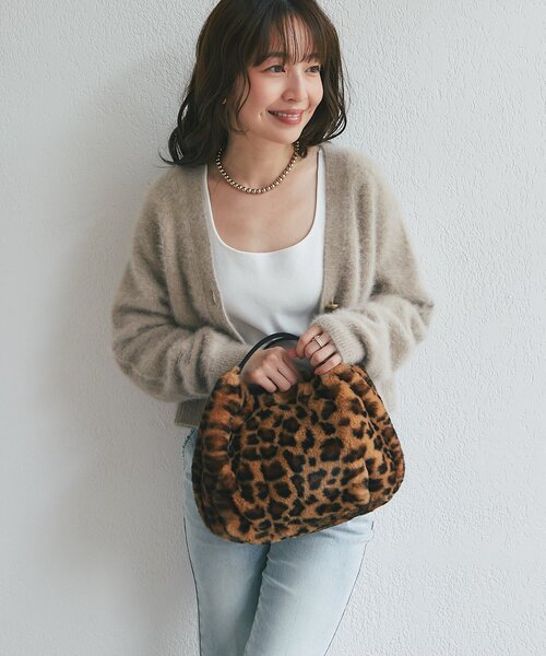 La boutique BonBon（ラブティックボンボン）の「【ヴィオラドーロ】レッキスエコファーバッグ（トートバッグ・レディース・ブラウン・FREE）」の2枚目の写真