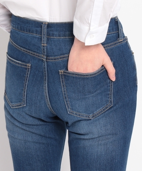 grove（グローブ）の「リヨセル混ガールフレンドデニム（デニムパンツ・レディース・ブルー系1/ブルー・02/03）」の7枚目の写真