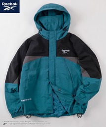 【77】【Reebok/リーボック】ナイロン マウンテンパーカー/ナイロンジャケット/タスランナイロン/カラーブロック/裾ドローコード/ダイヤキルト裏地/中綿/ユニセックス/レディース/メンズ