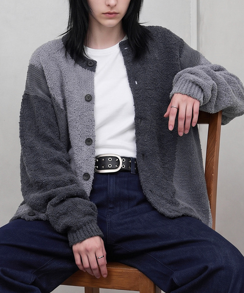 Alfred Alex】Geometric Pattern Cardigan / ジオメトリック柄