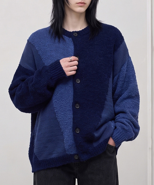 Alfred Alex】Geometric Pattern Cardigan / ジオメトリック柄