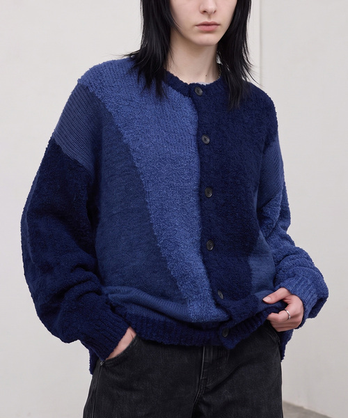Alfred Alex】Geometric Pattern Cardigan / ジオメトリック柄