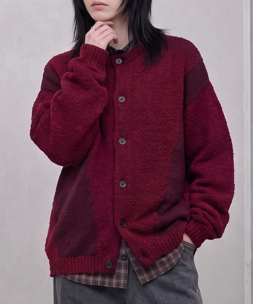 Alfred Alex】Geometric Pattern Cardigan / ジオメトリック柄