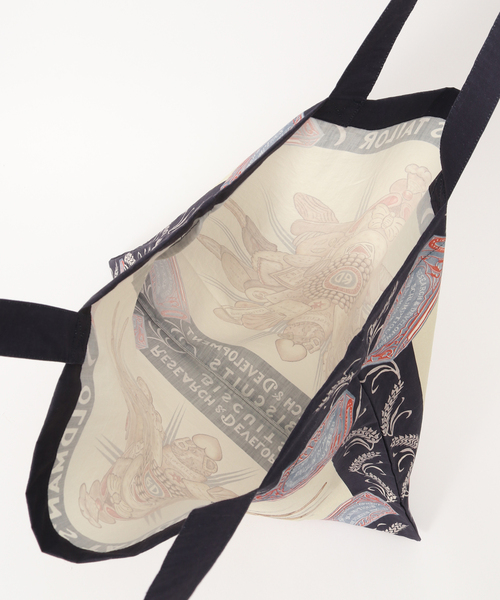 journal standard Furniture （ジャーナルスタンダードファニチャー）の「【R&D.M.Co/オールドマンズテイラー】BISCUIT PANEL TOTE　トートバッグ（トートバッグ・レディース・ネイビー・FREE）」の4枚目の写真