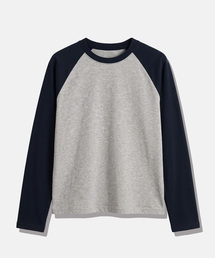 クロップド ラグラン ロングスリーブ Tシャツ ネイビー
