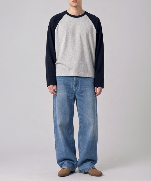 UNDEROFF（アンダーオフ）の「クロップド ラグラン ロングスリーブ Tシャツ ネイビー（Tシャツ/カットソー・レディース・ネイビー・MEDIUM/LARGE/X-LARGE）」の5枚目の写真