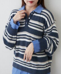 【WEB限定】ドッキングシャギーポロニット