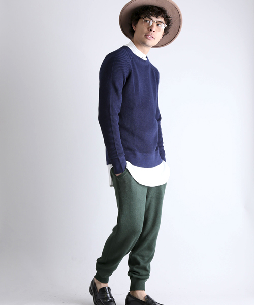 Denime（ドゥニーム）の「CL Pull Over KNIT/コットンリネンプルオーバーニット（ニット/セーター・メンズ・ネイビー/ベージュ/グリーン・X-LARGE/LARGE/MEDIUM）」の15枚目の写真