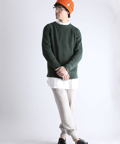 Denime（ドゥニーム）の「CL Pull Over KNIT/コットンリネンプルオーバーニット（ニット/セーター・メンズ・ネイビー/ベージュ/グリーン・X-LARGE/LARGE/MEDIUM）」の12枚目の写真