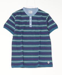 gym master | 鹿の子ボーダーヘンリーネック マルチボーダー(Tシャツ/カットソー)