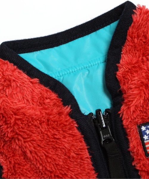 F.O.KIDS(エフオーキッズ)の「ベビーリバーシブルボアベスト(ダウンベスト・キッズ・ベージュ/ネイビー/レッド・90/80/70)」の5枚目の写真
