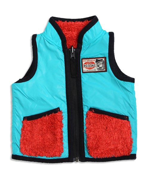 F.O.KIDS(エフオーキッズ)の「ベビーリバーシブルボアベスト(ダウンベスト・キッズ・ベージュ/ネイビー/レッド・90/80/70)」の9枚目の写真