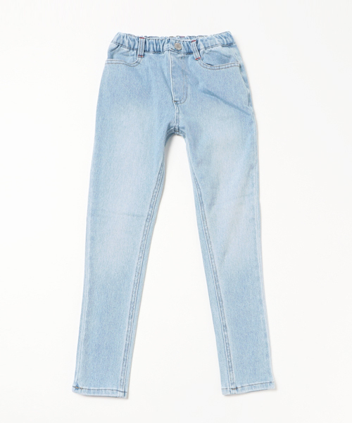 GLOBAL WORK(グローバルワーク)の「【キッズ】カットデニムスキニーパンツ/728362(デニムパンツ・キッズ・ネイビー/ライトブルー・MEDIUM/SMALL/X-LARGE/LARGE)」の2枚目の写真