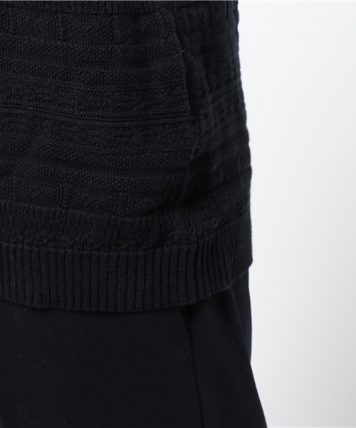 Revo.（レボ）の「Revo. 総柄 リンクス編み スプリングニット（ニット/セーター・メンズ・ブラック/ホワイト・1/2）」の5枚目の写真