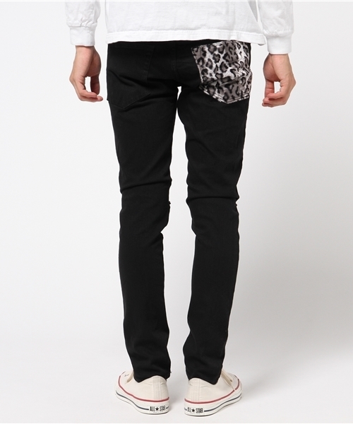 NOISE MAKER（ノイズメーカー）の「ブラックデニムスキニーパンツ（デニムパンツ・メンズ・ブラック系その他4/ブラック系その他3・L/S/M）」の3枚目の写真