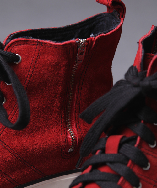 MONKEY TIME（モンキータイム）の「MT スエード　ジップ　ハイカットスニーカー ∴　§　◆（スニーカー・メンズ・レッド/ブルー/ブラック・SMALL/MEDIUM/LARGE）」の8枚目の写真