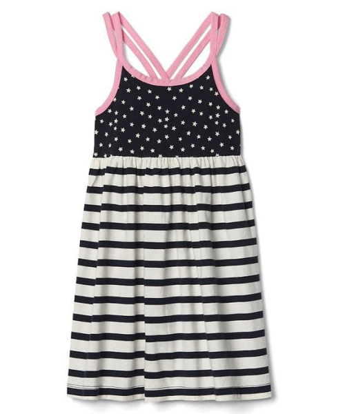 GAP(ギャップ)の「Gap プリント ダブルスパゲッティ ワンピース(ワンピース・キッズ・イエロー系その他/ブルー系その他/ブラック系その他/ホワイト系その他・95cm/80cm/90cm/110cm/100cm/105cm)」の3枚目の写真