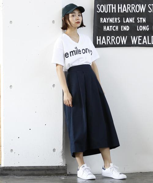 coen（コーエン）の「【大人気・追加生産】チノロングフレアスカート（スカート・レディース・ベージュ/オリーブ/ネイビー・MEDIUM/LARGE）」の16枚目の写真