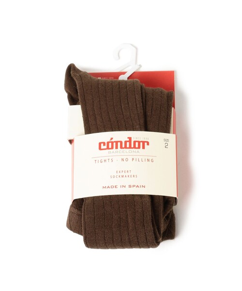 こども ビームス（コドモビームス）の「CONDOR / リブ タイツ (6ヶ月～2才)（タイツ/ストッキング・キッズ・チャコールグレー/ブラック/ダークブラウン/ネイビー/オフホワイト/インディゴブルー/ライトブラウン/マスタード/レッド系その他/ブラック系その他2/パープル系その他3/レッド系その他2/グリーン系その他/レッド系その他6/グリーン系その他4/ブラウン系その他5/オレンジ系その他4/オリーブ/イエロー系その他6/イエロー系その他5/パープル系その他4/レッド系その他5・0(6-12m)/2(1-2y)）」の7枚目の写真