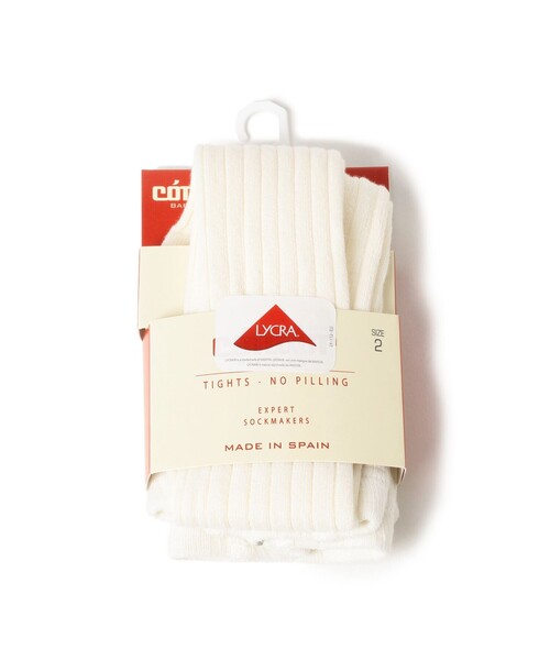 こども ビームス（コドモビームス）の「CONDOR / リブ タイツ (6ヶ月～2才)（タイツ/ストッキング・キッズ・チャコールグレー/ブラック/ダークブラウン/ネイビー/オフホワイト/インディゴブルー/ライトブラウン/マスタード/レッド系その他/ブラック系その他2/パープル系その他3/レッド系その他2/グリーン系その他/レッド系その他6/グリーン系その他4/ブラウン系その他5/オレンジ系その他4/オリーブ/イエロー系その他6/イエロー系その他5/パープル系その他4/レッド系その他5・0(6-12m)/2(1-2y)）」の3枚目の写真