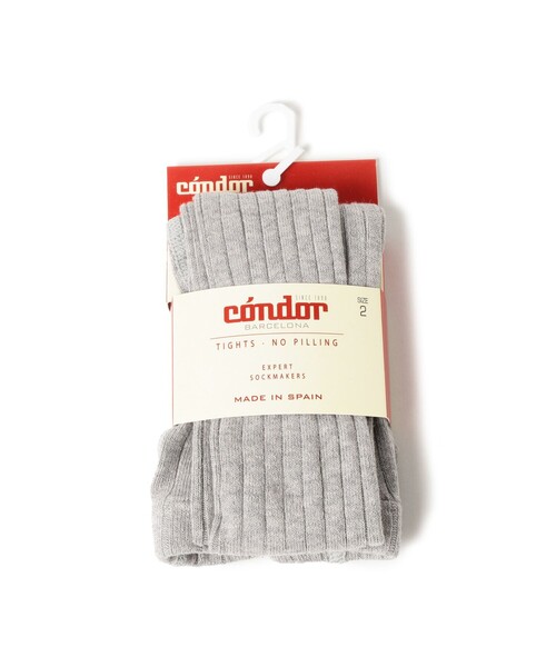 こども ビームス（コドモビームス）の「CONDOR / リブ タイツ (6ヶ月～2才)（タイツ/ストッキング・キッズ・チャコールグレー/ブラック/ダークブラウン/ネイビー/オフホワイト/インディゴブルー/ライトブラウン/マスタード/レッド系その他/ブラック系その他2/パープル系その他3/レッド系その他2/グリーン系その他/レッド系その他6/グリーン系その他4/ブラウン系その他5/オレンジ系その他4/オリーブ/イエロー系その他6/イエロー系その他5/パープル系その他4/レッド系その他5・0(6-12m)/2(1-2y)）」の5枚目の写真