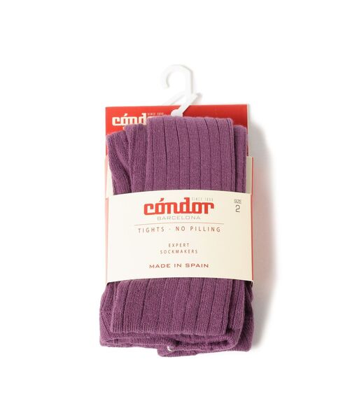 こども ビームス（コドモビームス）の「CONDOR / リブ タイツ (6ヶ月～2才)（タイツ/ストッキング・キッズ・チャコールグレー/ブラック/ダークブラウン/ネイビー/オフホワイト/インディゴブルー/ライトブラウン/マスタード/レッド系その他/ブラック系その他2/パープル系その他3/レッド系その他2/グリーン系その他/レッド系その他6/グリーン系その他4/ブラウン系その他5/オレンジ系その他4/オリーブ/イエロー系その他6/イエロー系その他5/パープル系その他4/レッド系その他5・0(6-12m)/2(1-2y)）」の15枚目の写真