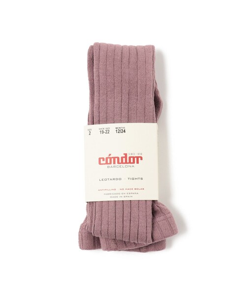 こども ビームス（コドモビームス）の「CONDOR / リブ タイツ (6ヶ月～2才)（タイツ/ストッキング・キッズ・チャコールグレー/ブラック/ダークブラウン/ネイビー/オフホワイト/インディゴブルー/ライトブラウン/マスタード/レッド系その他/ブラック系その他2/パープル系その他3/レッド系その他2/グリーン系その他/レッド系その他6/グリーン系その他4/ブラウン系その他5/オレンジ系その他4/オリーブ/イエロー系その他6/イエロー系その他5/パープル系その他4/レッド系その他5・0(6-12m)/2(1-2y)）」の16枚目の写真