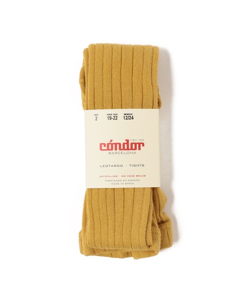 こども ビームス（コドモビームス）の「CONDOR / リブ タイツ (6ヶ月～2才)（タイツ/ストッキング・キッズ・チャコールグレー/ブラック/ダークブラウン/ネイビー/オフホワイト/インディゴブルー/ライトブラウン/マスタード/レッド系その他/ブラック系その他2/パープル系その他3/レッド系その他2/グリーン系その他/レッド系その他6/グリーン系その他4/ブラウン系その他5/オレンジ系その他4/オリーブ/イエロー系その他6/イエロー系その他5/パープル系その他4/レッド系その他5・0(6-12m)/2(1-2y)）」の18枚目の写真