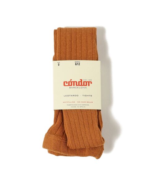 こども ビームス（コドモビームス）の「CONDOR / リブ タイツ (6ヶ月～2才)（タイツ/ストッキング・キッズ・チャコールグレー/ブラック/ダークブラウン/ネイビー/オフホワイト/インディゴブルー/ライトブラウン/マスタード/レッド系その他/ブラック系その他2/パープル系その他3/レッド系その他2/グリーン系その他/レッド系その他6/グリーン系その他4/ブラウン系その他5/オレンジ系その他4/オリーブ/イエロー系その他6/イエロー系その他5/パープル系その他4/レッド系その他5・0(6-12m)/2(1-2y)）」の22枚目の写真