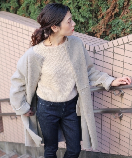 laboratory work（ラボラトリーワーク）の「リバーシブルムートンコート（ムートンコート・レディース・グレー/ベージュ・MEDIUM）」の10枚目の写真