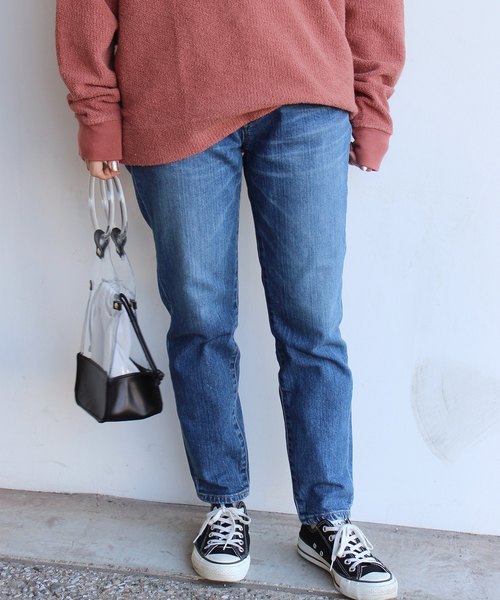 JOURNAL STANDARD relume(ジャーナルスタンダード レリューム)の「ST/スリムダメージデニム#(デニムパンツ・レディース・ネイビー/ダークブルー・34/36/38/40)」の1枚目の写真