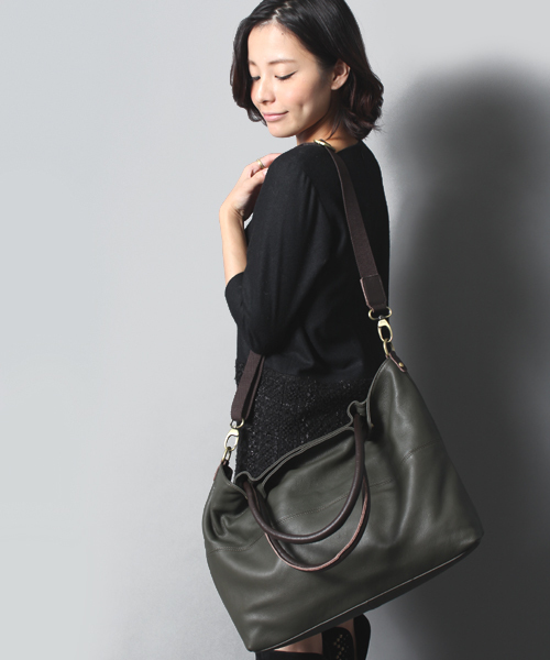 STUDIOUS(ステュディオス)の「AnnaMarie レザー2wayトートバック 【WEB限定】∴(トートバッグ・レディース・ダークブラウン/ピンク/グレー/ネイビー/キャメル/チョコ/グレー系その他/マルチ/ブラック系その他/グリーン・FREE)」の18枚目の写真