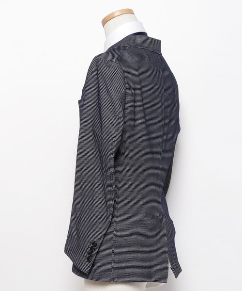 CROWDED CLOSET（クラウデッドクローゼット）の「ＣＯＯＬ　ＭＡＸ　ハニカムバックボーダージャケット【ジャージ】【ＣＯＯＬ　ＭＡＸ】（スーツジャケット・メンズ・ネイビー/ブルー系その他・S/M/L）」の4枚目の写真