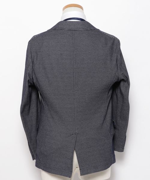 CROWDED CLOSET（クラウデッドクローゼット）の「ＣＯＯＬ　ＭＡＸ　ハニカムバックボーダージャケット【ジャージ】【ＣＯＯＬ　ＭＡＸ】（スーツジャケット・メンズ・ネイビー/ブルー系その他・S/M/L）」の3枚目の写真