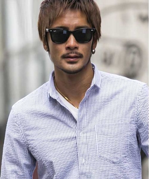 ATELIER SAB for men（アトリエサブフォーメン）の「シアサッカー7分袖シャツ（シャツ/ブラウス・メンズ・ブラック/ブルー/ネイビー・48/50）」の13枚目の写真