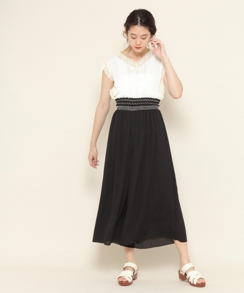 PAGEBOY(ページボーイ)の「スモッキングワイドパンツ(その他パンツ・レディース・ホワイト系その他/ブラック系その他/ブラック・FREE)」の15枚目の写真