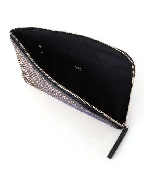 SHIPS（シップス）の「SHIPS: コンビ メッシュ クラッチバック（トートバッグ・メンズ・ブラック/ネイビー/ベージュ・ONE SIZE）」の11枚目の写真